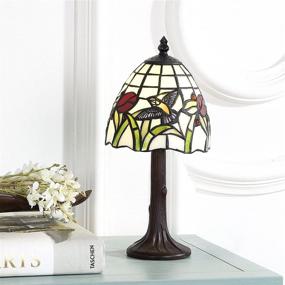 img 3 attached to 🕊️ JONATHAN Y JYL8014A Hummingbird Style 12" LED Lamp Tiffany – Perfect for Bedroom, Living Room, Office, College Dorm, Coffee Table, Bookcase, Bronze