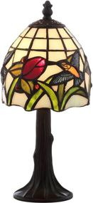 img 4 attached to 🕊️ JONATHAN Y JYL8014A Hummingbird Style 12" LED Lamp Tiffany – Perfect for Bedroom, Living Room, Office, College Dorm, Coffee Table, Bookcase, Bronze