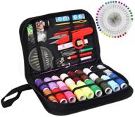 xl sewing kit: complete supplies for diy, beginners, adults, kids, travel, and home sewing - includes scissors, thimble, thread, needles, tape measure, case, and accessories logo