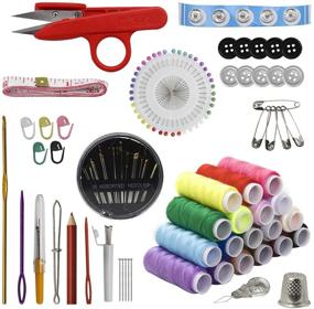 img 2 attached to XL Sewing Kit: Complete Supplies for DIY, Beginners, Adults, Kids, Travel, and Home Sewing - Includes Scissors, Thimble, Thread, Needles, Tape Measure, Case, and Accessories