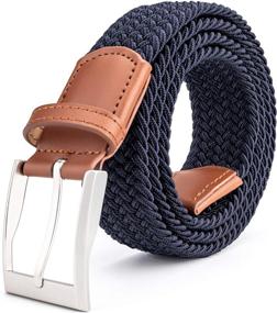 img 4 attached to ToyRis Elastic Braided Casual Stretch Men's Accessories and Belts