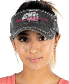 img 4 attached to H 201 HC70 Distressed Ponytail Visor Patch Outdoor Recreation and Outdoor Clothing