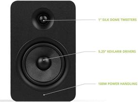 img 3 attached to 🔊 Kanto YU 5.25-Inch Passive Bookshelf Speakers with 1-Inch Silk Dome Tweeter - Matte Black (Pair), External Amplifier Required