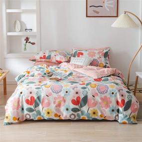 img 4 attached to Botanical Bedding Romantic Reversible Extremely