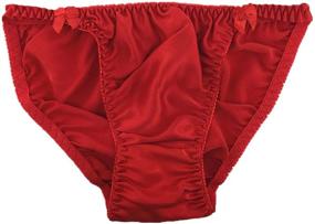 img 2 attached to Vibrant Star-Print Pure Silk Panties Set: 4-Pack for Women's Seductive Appeal