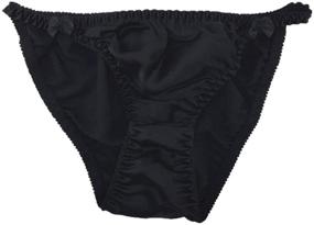 img 1 attached to Vibrant Star-Print Pure Silk Panties Set: 4-Pack for Women's Seductive Appeal