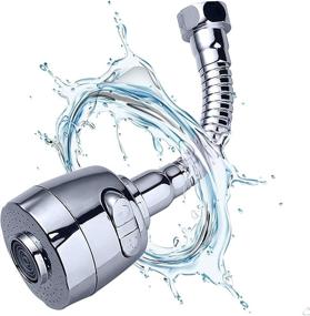 img 4 attached to 🚰 WAISSGURT Kitchen Faucet Aerator Sink Tap Sprayer Head - Ultimate 360 Degree Rotatable ABS Anti-Splash Replacement - Sink Nozzle Attachment Chrome Long - 2 Modes for Maximum Efficiency