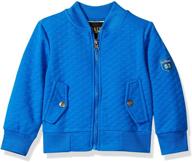 ixtreme boys' toddler diamond quilted knit bomber jacket logo