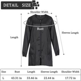 img 3 attached to 👕 Exttlliy Chameleon Fabric Salon Smock Professional Stylist Jacket Waterproof Haircut Cape Barber Apron (Large Size)