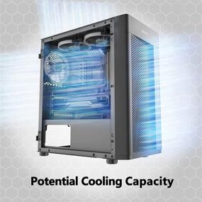 img 3 attached to Efficiently Compact and Ready-to-Use MOROVOL Micro ATX Computer Preinstalled Case (Model TW7 S2 BL)