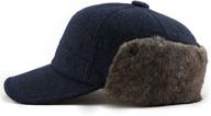 🧢 cozy wool baseball cap for men with fur hunting trapper style and earflap - unisex in sizes m, l, and xl логотип