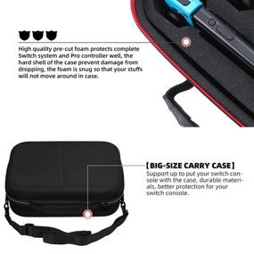img 1 attached to AIOMEST Nintendo Switch Travel Case - Premium Hard Shell Carrying Case Storage Bag for Switch Console, Pro Controller, Joy-Con Grips, and Accessories