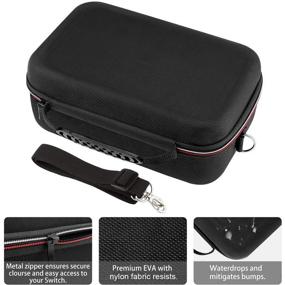 img 3 attached to AIOMEST Nintendo Switch Travel Case - Premium Hard Shell Carrying Case Storage Bag for Switch Console, Pro Controller, Joy-Con Grips, and Accessories