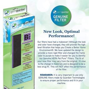 img 2 attached to 🌬️ Germ Guardian FLT4850PT True HEPA Genuine Air Purifier Replacement Filter B for GermGuardian AC4900, AC4825, AC4850PT, CDAP4500, AC4300 – Pet Pure Treatment Included – 1 Count (Pack of 1)