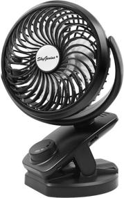 img 4 attached to 🔋 Long-lasting Battery Operated Clip on Fan - Enjoy Up to 40 Hours of Cooling Comfort