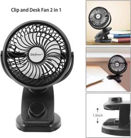 img 3 attached to 🔋 Long-lasting Battery Operated Clip on Fan - Enjoy Up to 40 Hours of Cooling Comfort