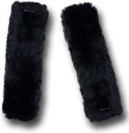 🚗 мягкая накладка на плечо для ремня безопасности zento deals soft faux sheepskin: необходимая вещь для владельцев автомобилей - 2 штуки, улучшенный комфорт для расслабленной поездки (черные). логотип