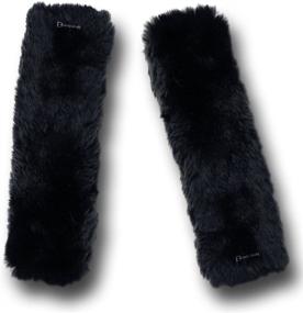 img 4 attached to 🚗 Мягкая накладка на плечо для ремня безопасности Zento Deals Soft Faux Sheepskin: необходимая вещь для владельцев автомобилей - 2 штуки, улучшенный комфорт для расслабленной поездки (черные).