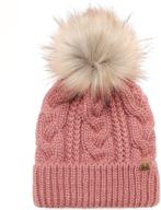 ❄️ mirmaru winter stretchy knitted faux pom girls' accessories: stay stylish and warm in cold weather! logo