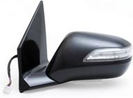 🔍 highly-optimized fit system 63040h mirror for acura mdx - driver side, black ptm, with turn signal, memory, blue lens, foldaway, heated power logo