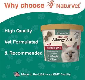 img 1 attached to 🐱 NaturVet Aller-911 Allergy Aid Plus Antioxidants for Cats: Immune System & Skin Moisture Support with Omegas, DHA & EPA - 30 Day Supply