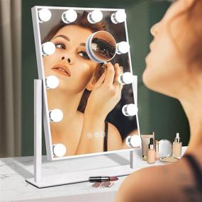 img 2 attached to Tovendor Bright Hollywood Vanity Mirror for Bedroom with Lights - 20 Inch, Dimmable Bulbs, 3 Color Lighting Modes, Shatterproof Packaging, Plug-in Powered