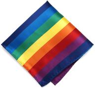 tiemart rainbow striped pocket square logo