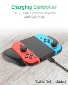 img 2 attached to Enhance Your Gaming Experience with TALK WORKS 2-in-1 Dual Grip Joycon Charging Controller for Nintendo Switch