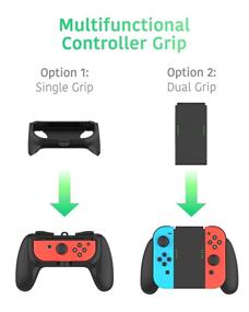 img 3 attached to Enhance Your Gaming Experience with TALK WORKS 2-in-1 Dual Grip Joycon Charging Controller for Nintendo Switch