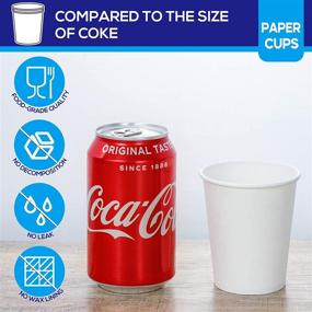 img 2 attached to 🥤 [592 Pack] 8 oz White Paper Cups - Premium Disposable Cups for Hot/Cold Beverages, Perfect for Parties, Picnics, BBQs, Travel, and Events