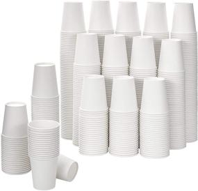 img 4 attached to 🥤 [592 Pack] 8 oz White Paper Cups - Premium Disposable Cups for Hot/Cold Beverages, Perfect for Parties, Picnics, BBQs, Travel, and Events