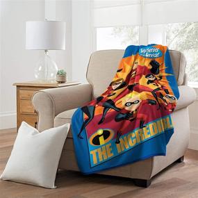 img 1 attached to 🚀 Disney-Pixar Incredibles 2 "Family Heroes" Throw Blanket - Multi Color, 46" x 60", 1 Count
