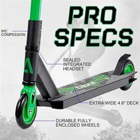 img 2 attached to 🛴 Albott Pro Scooters Stunt Scooter: Ideal for Kids & Youth, Beginner Boys & Girls - Unleash BMX Freestyle Tricks with the Best Trick Scooter