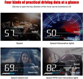 img 1 attached to 🚗 iKiKin M7 Dual Mode Car Head Up Display - OBD2 HUD GPS Speedometer for All Cars and Trucks