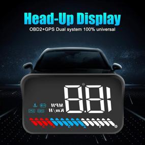 img 3 attached to 🚗 iKiKin M7 Dual Mode Car Head Up Display - OBD2 HUD GPS Speedometer for All Cars and Trucks