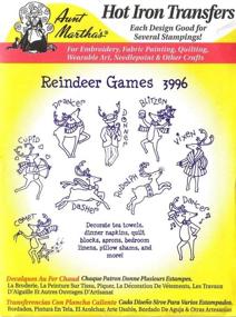 img 1 attached to 🦌 Aunt Martha's Hot Iron Transfers: Enchanting Reindeer Games for Creative Delights!