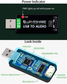 img 1 attached to 🔌 USB Audio Adapter External Sound Card Converter for Raspberry Pi/Jetson Nano - Plug and Play, Driver-Free - Win/Mac/Linux/Android Compatible