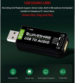 img 3 attached to 🔌 USB Audio Adapter External Sound Card Converter for Raspberry Pi/Jetson Nano - Plug and Play, Driver-Free - Win/Mac/Linux/Android Compatible