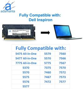 img 2 attached to 🔋 32GB (2x16GB) Laptop Memory Upgrade Compatible for Dell Alienware, Inspiron, Latitude, Optiplex, Precision, Vostro & XPS - Adamanta DDR4 2400Mhz PC4-19200 SODIMM 2Rx8 CL17 1.2v RAM DRAM