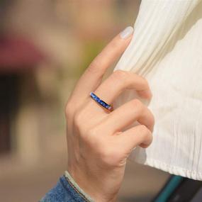 img 1 attached to 💍 THREE KEYS JEWELRY: Elegant White Black Ceramic Ring with Blue White Sand Galaxy Opal Stone Inlay - 4mm 6mm