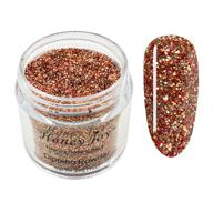 ✨ 28g/box sparkle colorful holographic glitter for long-lasting, no uv light needed dip powder nails - red golden (hj-nd064b-no.148) logo