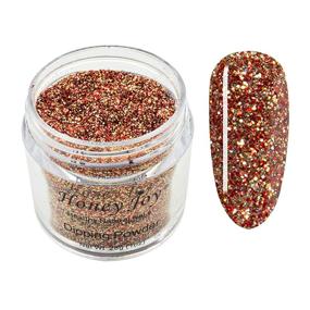 img 4 attached to ✨ 28g/Box Sparkle Colorful Holographic Glitter for Long-lasting, No UV Light Needed Dip Powder Nails - Red Golden (HJ-ND064B-No.148)