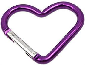 img 2 attached to 🔑 Beetoo Aluminum Alloy Heart Shaped Carabiner Hook Keychain Tool (5 Pack, Random Color) - Ideal for Fishing, Camping, Hiking, Backpack Accessory