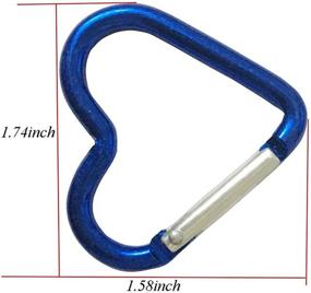 img 3 attached to 🔑 Beetoo Aluminum Alloy Heart Shaped Carabiner Hook Keychain Tool (5 Pack, Random Color) - Ideal for Fishing, Camping, Hiking, Backpack Accessory