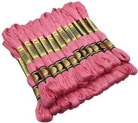 img 3 attached to 🧵 iReaydo PINK Embroidery Floss - 24 Skeins Cross Stitch Threads for Friendship Bracelets, Crafts, and More (Color Code: 603)