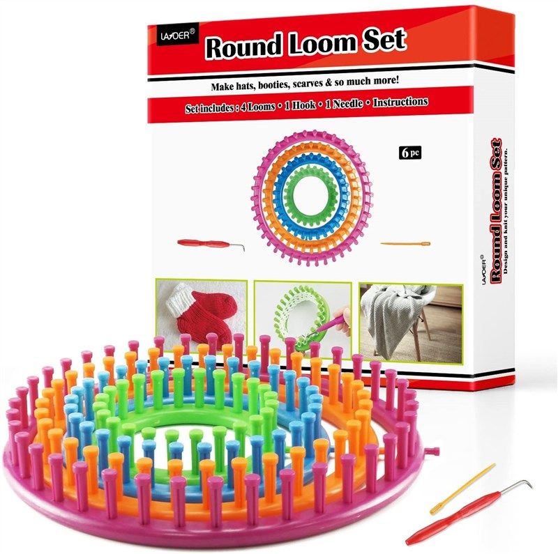 36 Pieces Loom Knit Hook Set Crochet Knitting Loom Hooks with Plastic  Needles La