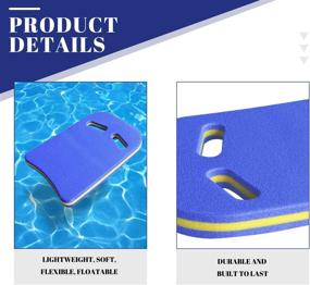 img 1 attached to 🏊 U-Design Swim Pool Float Floating Buoy Hand Board Tool Foam Equipment - Outroad Swimming Training Aid Kickboard, Yellow/Blue