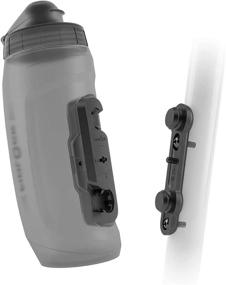 img 4 attached to Fidlock TWIST Bottle 590 Set - Magnetic Mount Bike 🚴 Water Bottle Holder with Attached Transparent Black Bottle - Cage Free