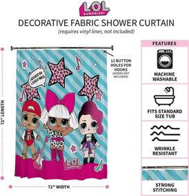 img 3 attached to 🚿 Franco Kids Bathroom Decorative Fabric Shower Curtain, 72x72 Inches, L.O.L. Surprise! – Enhance SEO