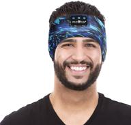 🎧 улучшите свой опыт сном с наушниками для сна musicozy bluetooth sports headband - полосатый голубой: водонепроницаемые, беспроводные и идеальны для тех, кто спит на боку и занимается спортом. логотип